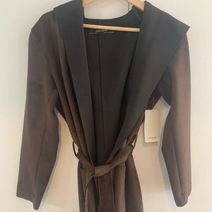 Zara brown jacket with hood.